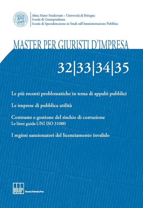 32-33-34-35. Master per Giuristi d’Impresa - Bologna University Press