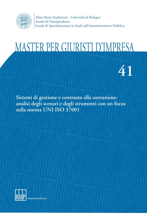 41. Sistemi di gestione e contrasto alla corruzione - Bologna University Press