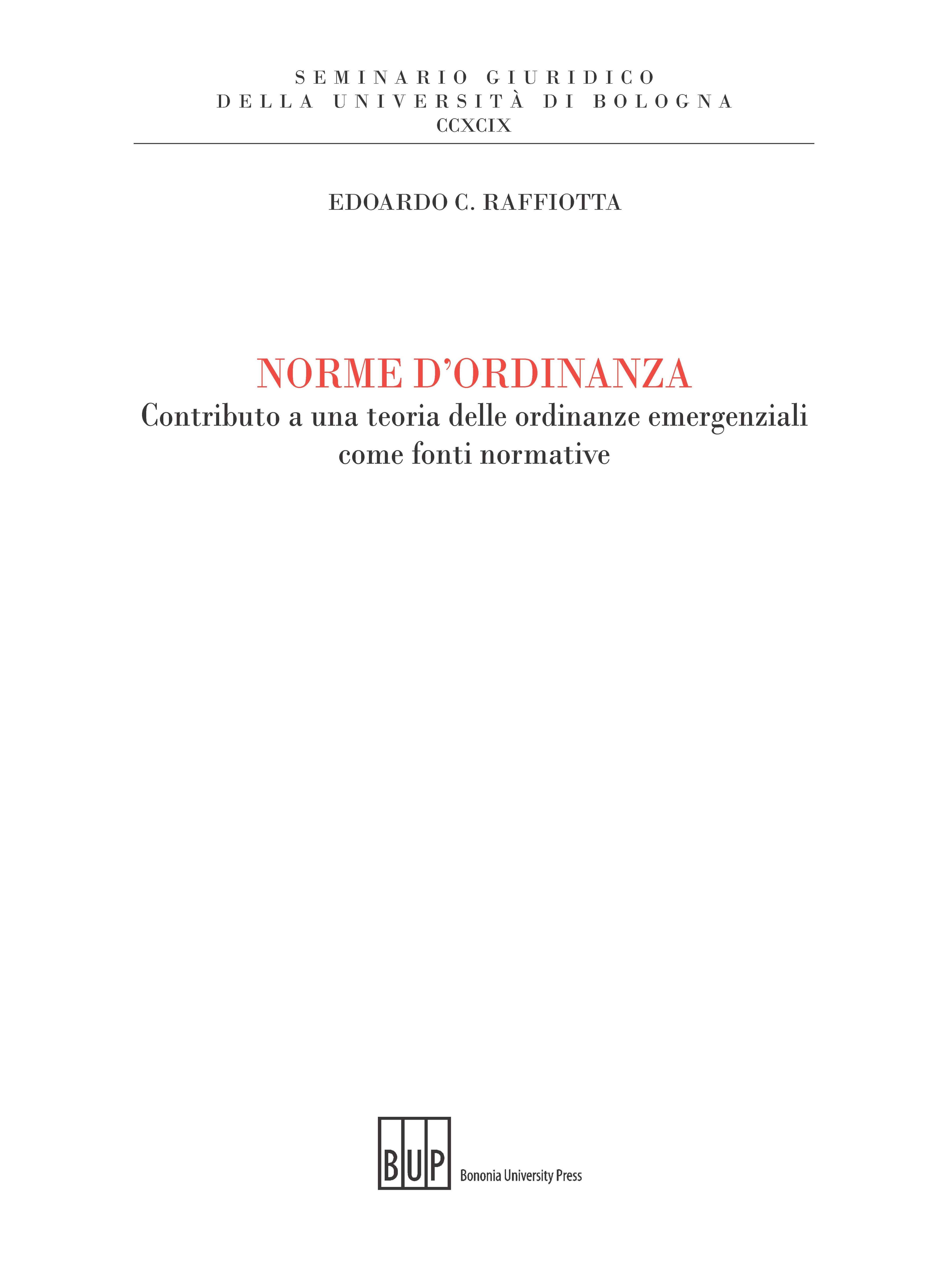 Norme d’ordinanza - Bologna University Press