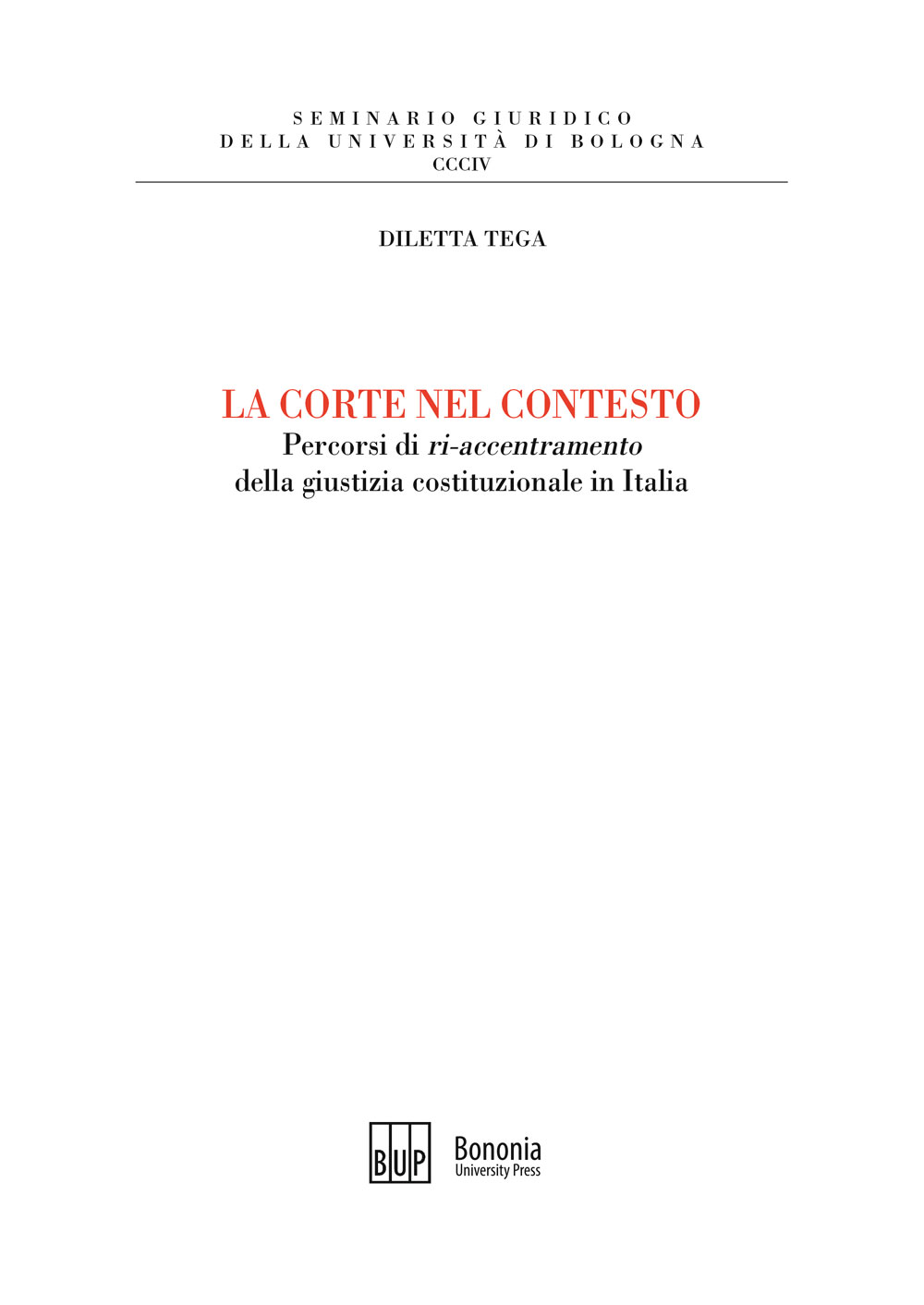 La corte nel contesto - Bologna University Press