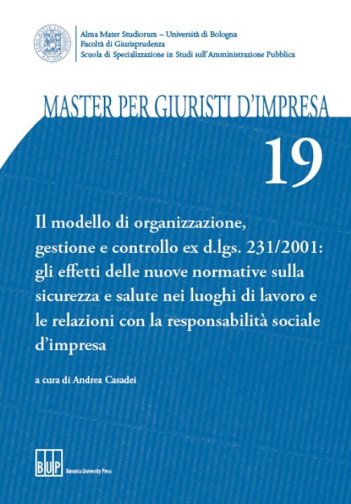 19. Il modello di organizzazione gestione e controllo ex d.lgs. 231/2001 - Bologna University Press