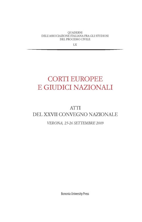 Corti europee e giudici nazionali - Bologna University Press