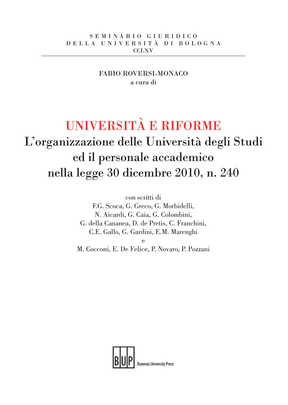 Università e riforme - Bologna University Press